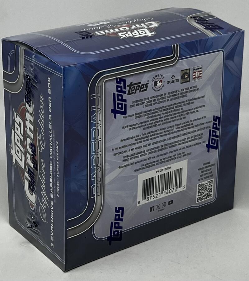 2025 Topps Chrome Baseball Saphire Edition Box Image 2