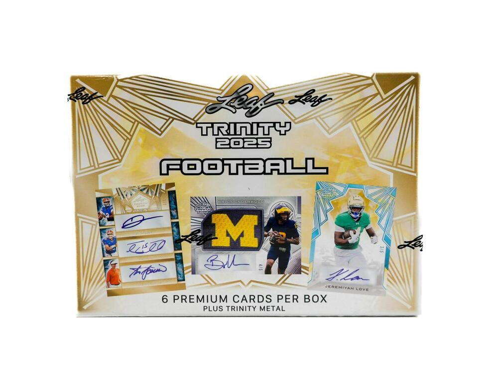 2025 Leaf Trinity Football Hobby Box Image 1