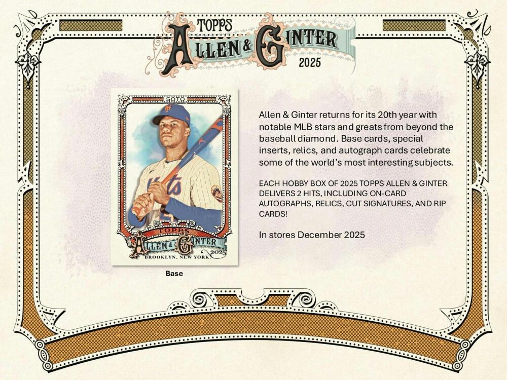 2025 Topps Allen & Ginter Baseball Hobby Box Image 3