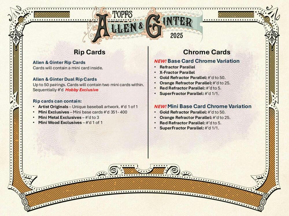 2025 Topps Allen & Ginter Baseball Hobby Box Image 6