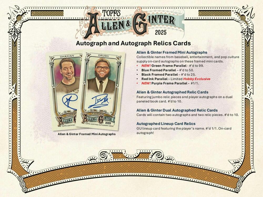 2025 Topps Allen & Ginter Baseball Hobby Box Image 9