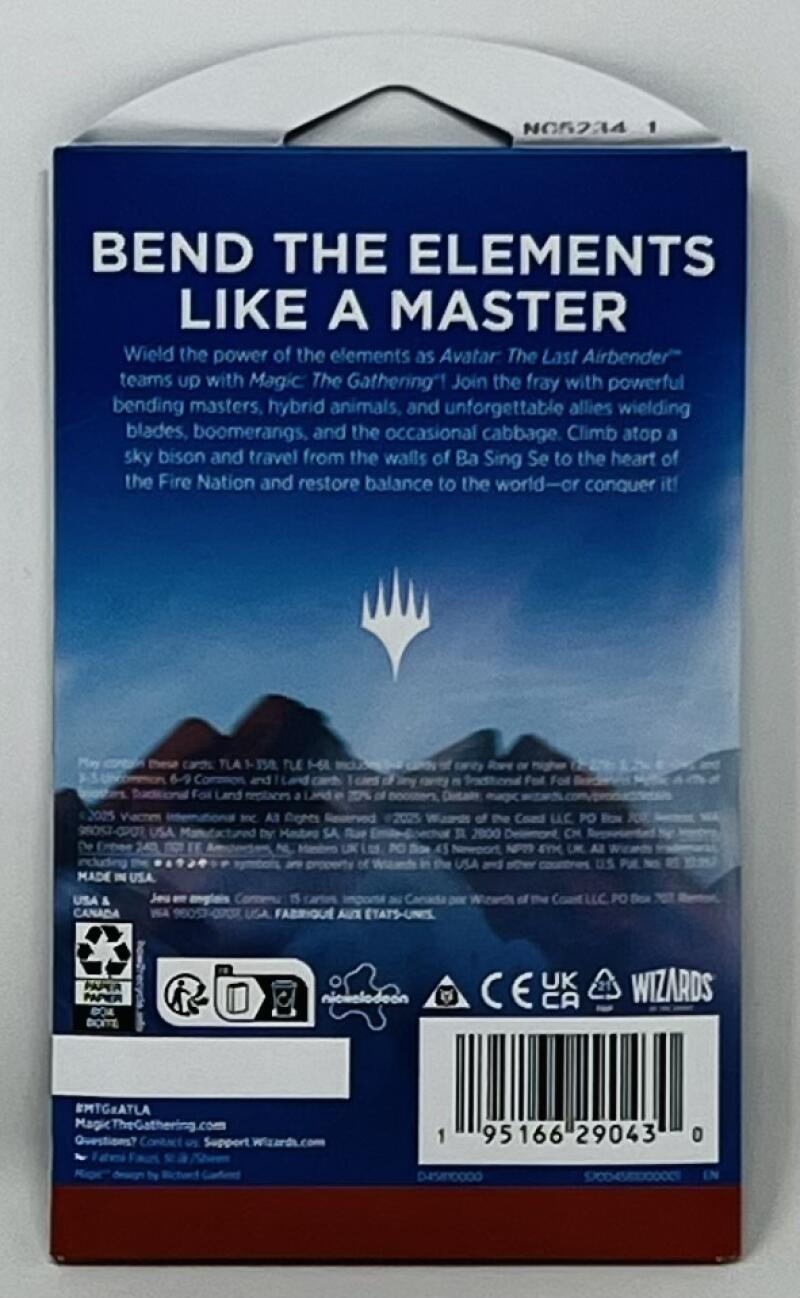 2025 Magic the Gathering Avatar the Last Airbender Play Booster Pack Image 2