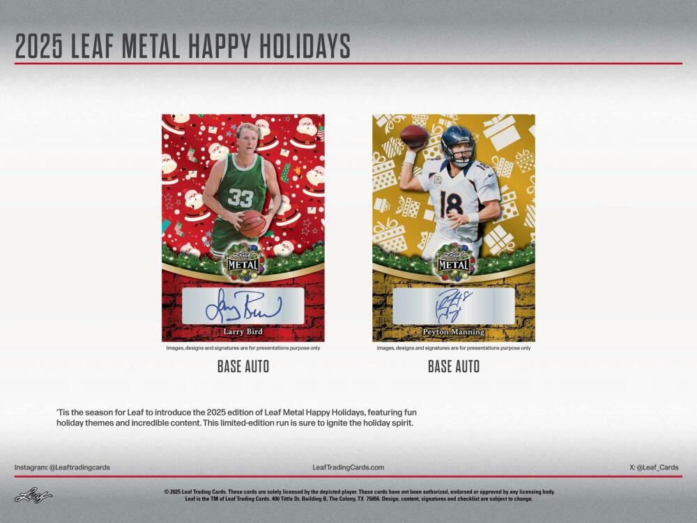 2025 Leaf Metal Happy Holidays Hobby Box Image 4