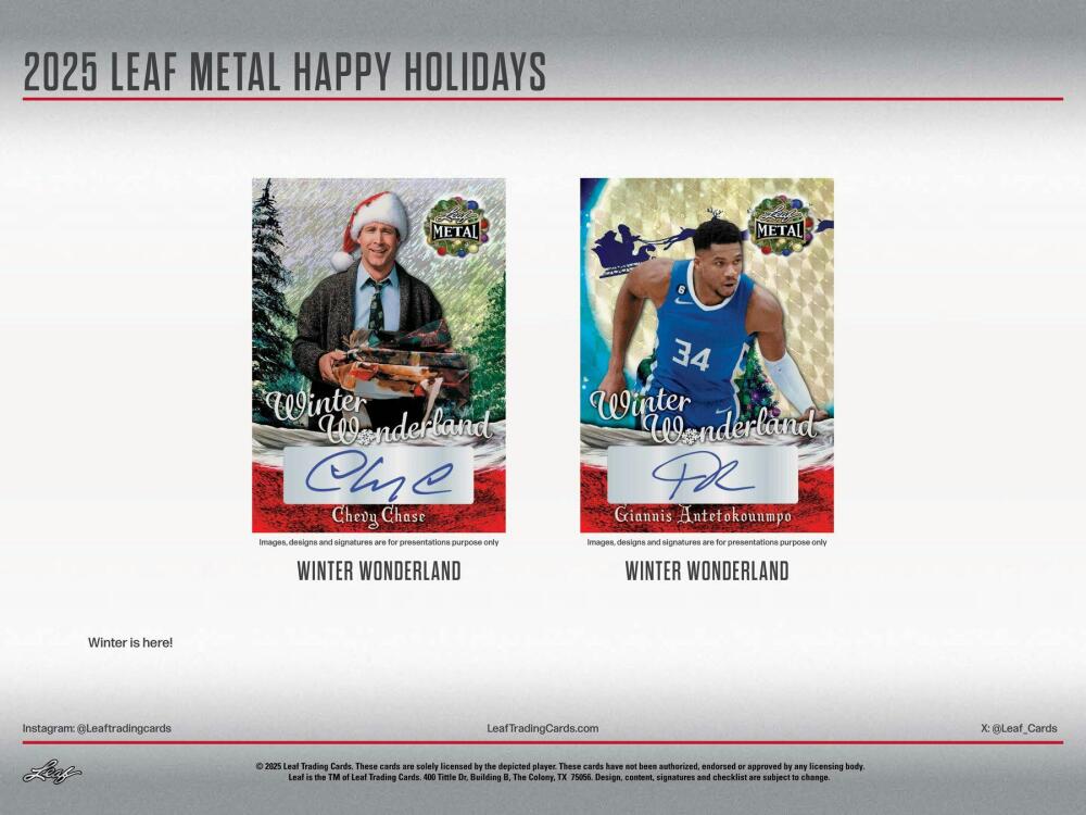 2025 Leaf Metal Happy Holidays Hobby Box Image 5