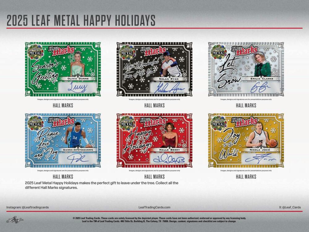 2025 Leaf Metal Happy Holidays Hobby Box Image 6