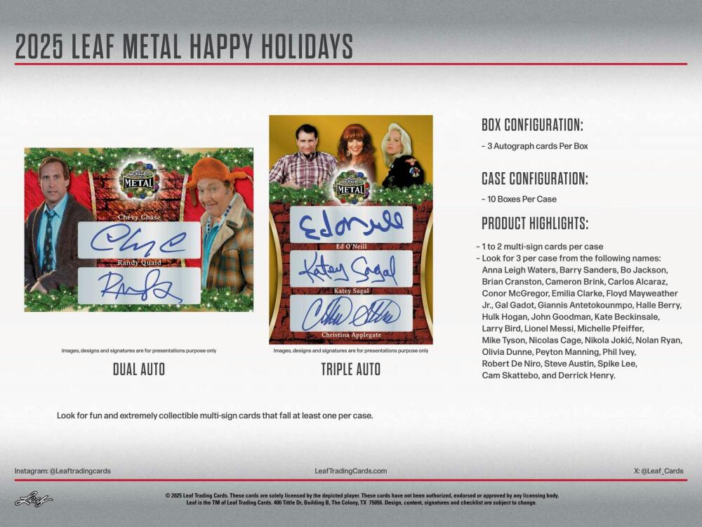 2025 Leaf Metal Happy Holidays Hobby Box Image 8