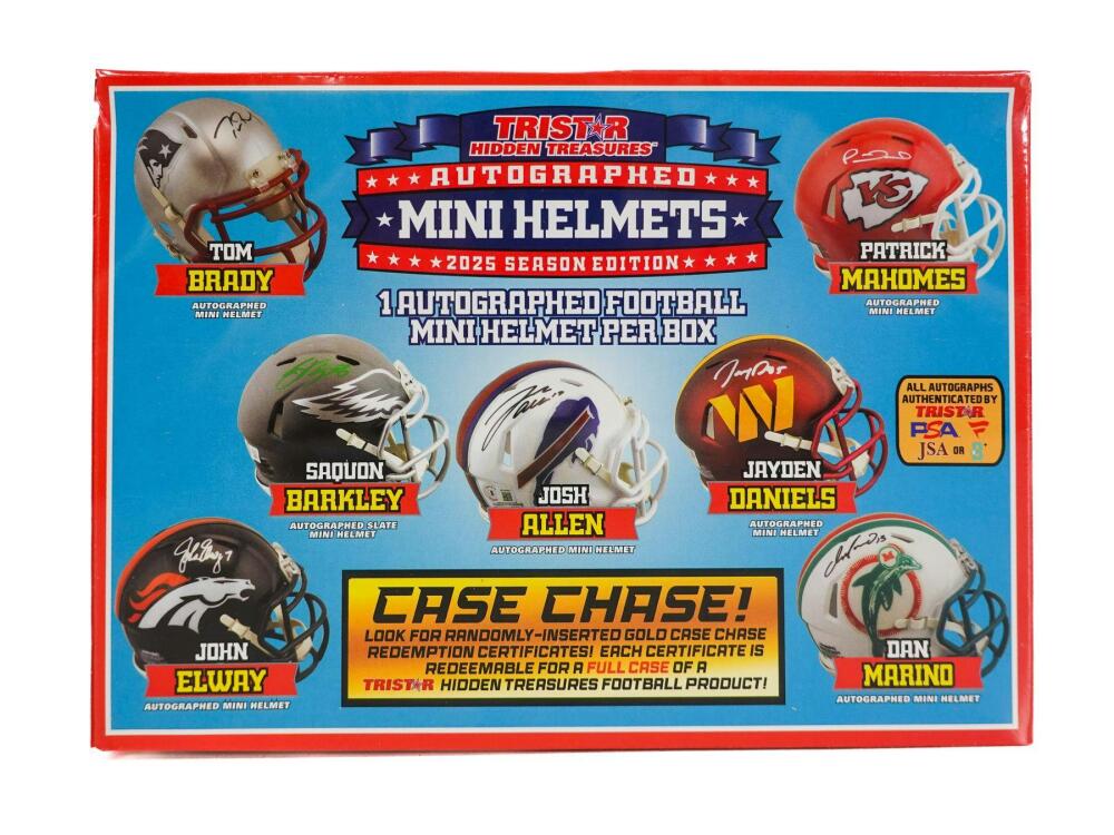 2025 TriStar Hidden Treasures Autographed Football Mini Helmet Season Edition Hobby Box Image 2