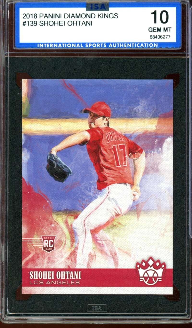 Shohei Ohtani Rookie Card 2018 Panini Diamond Kings #139 ISA 10