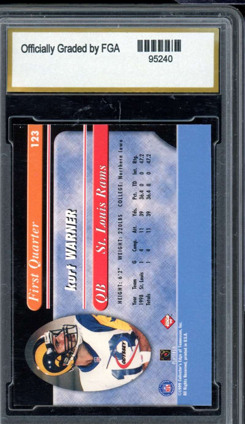 Kurt Warner Rookie Card 1999 Edge Odyssey #123 FGA 10