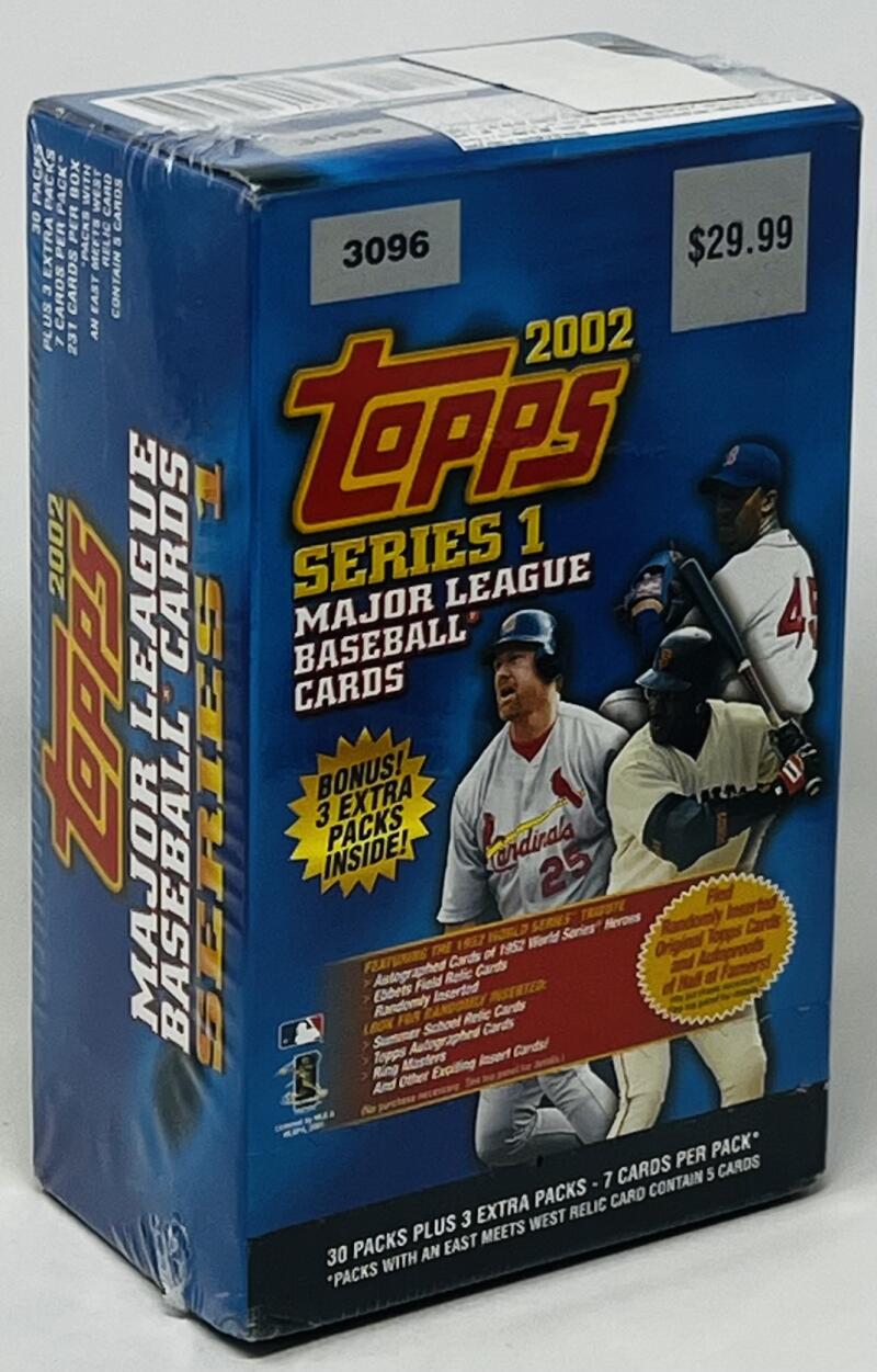 2002 Topps Series 1 Baseball Jumbo Retail Box