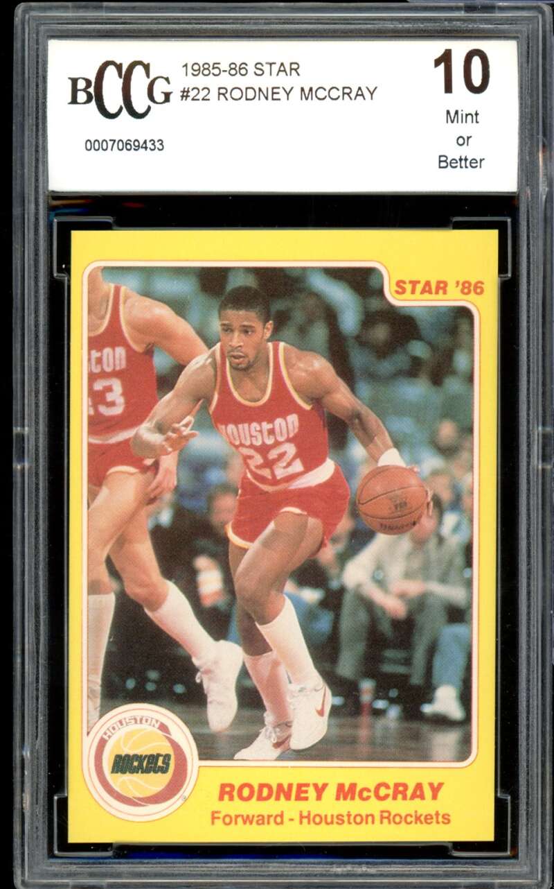 Rodney McCray Rookie Card 1985-86 Star #22 BGS BCCG 10 ...