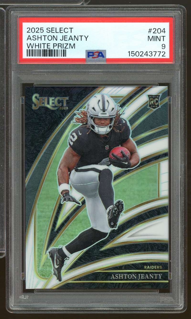 タレントカード RT-204155 Ashton Jeanty Card 2025 Select White Prizm (12/35) #204 PSA 9