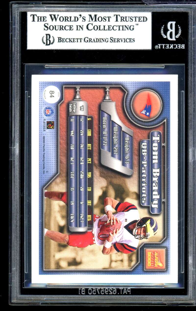 Tom Brady Rookie Card 2000 Aurora #84 BGS 8.5
