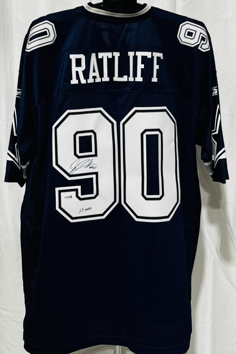 Jay Ratliff Autograph Signed Cowboys Reebok Football Jersey JSA