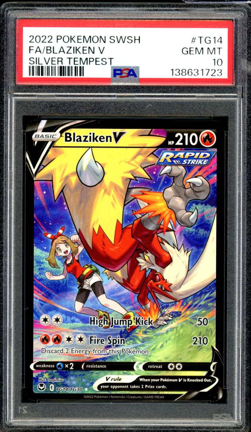 blaziken v pokemon card value 2022 Silver Tempest Ultra Rare #TG14 PSA Authenticated 10 Fire / 210 / Design:Simple Design - Non Characters Core 2021 TRIPLE Collector Timeless