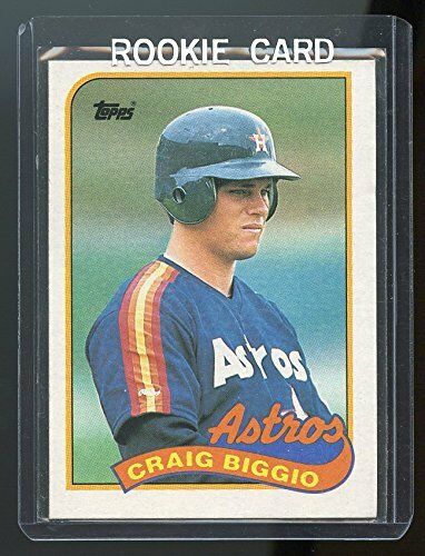 1989 Topps #49 Craig Biggio Houston Astros Rookie Card Image 1