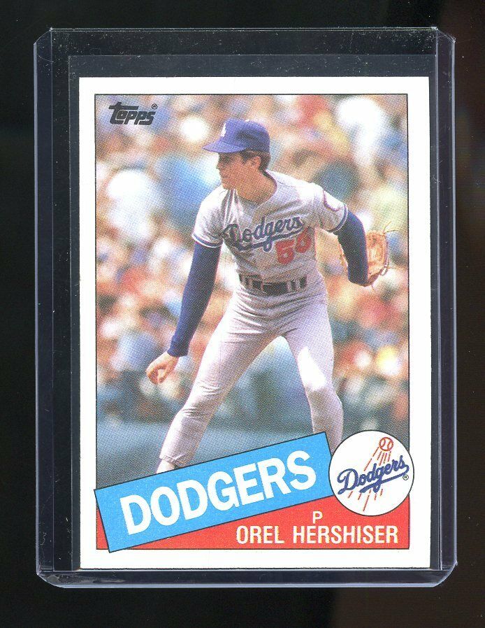 1985 Topps #493 Orel Hershiser Los Angeles Dodgers Rookie Card Image 1