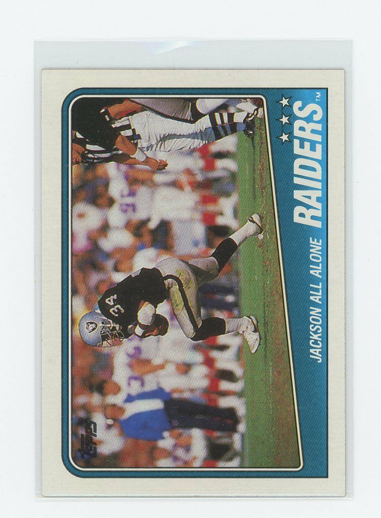 1988 Topps #325 Bo Jackson All Alone Raiders Rookie Card Image 1