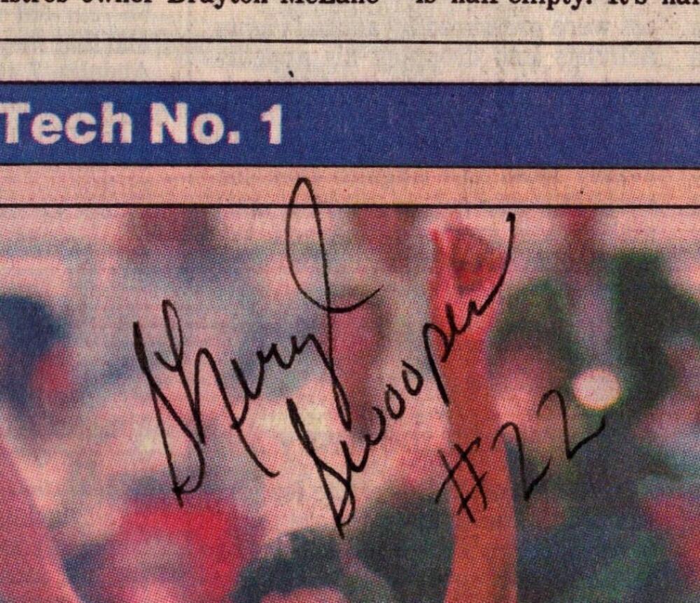 Sheryl Swoopes Red Raiders Autographed Signed 1993 Houston Chronicle Newspaper Image 2