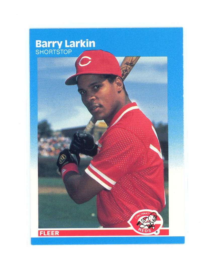 1987 Fleer 204 Barry Larkin Rookie Card  Image 1