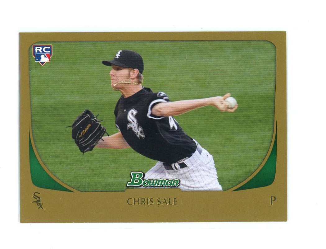 2007 Bowman Gold  220 Chris Sale Rookie Card  Image 1