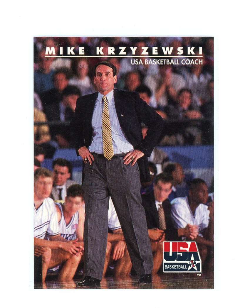 1992 Skybox USA  95 Mike Krzyewski Rookie Card  Image 1
