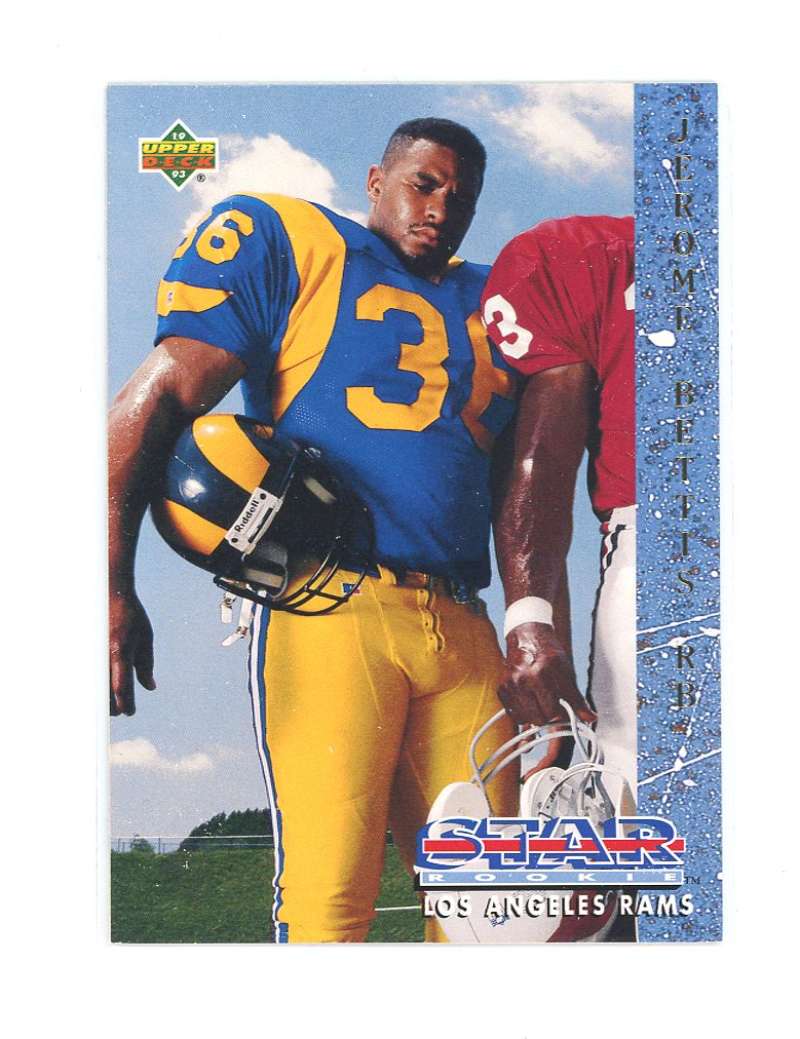 1993 Upper Deck 20 Jerome Bettis Rookie Card  Image 1