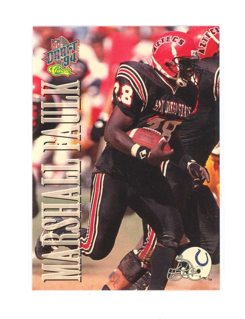 1994 Classic  bc1 Marshall Faulk Rookie Card  Image 1