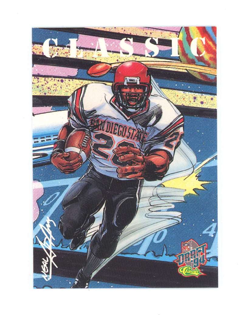 1994 Classic Sketch  102 Marshall Faulk Rookie Card  Image 1