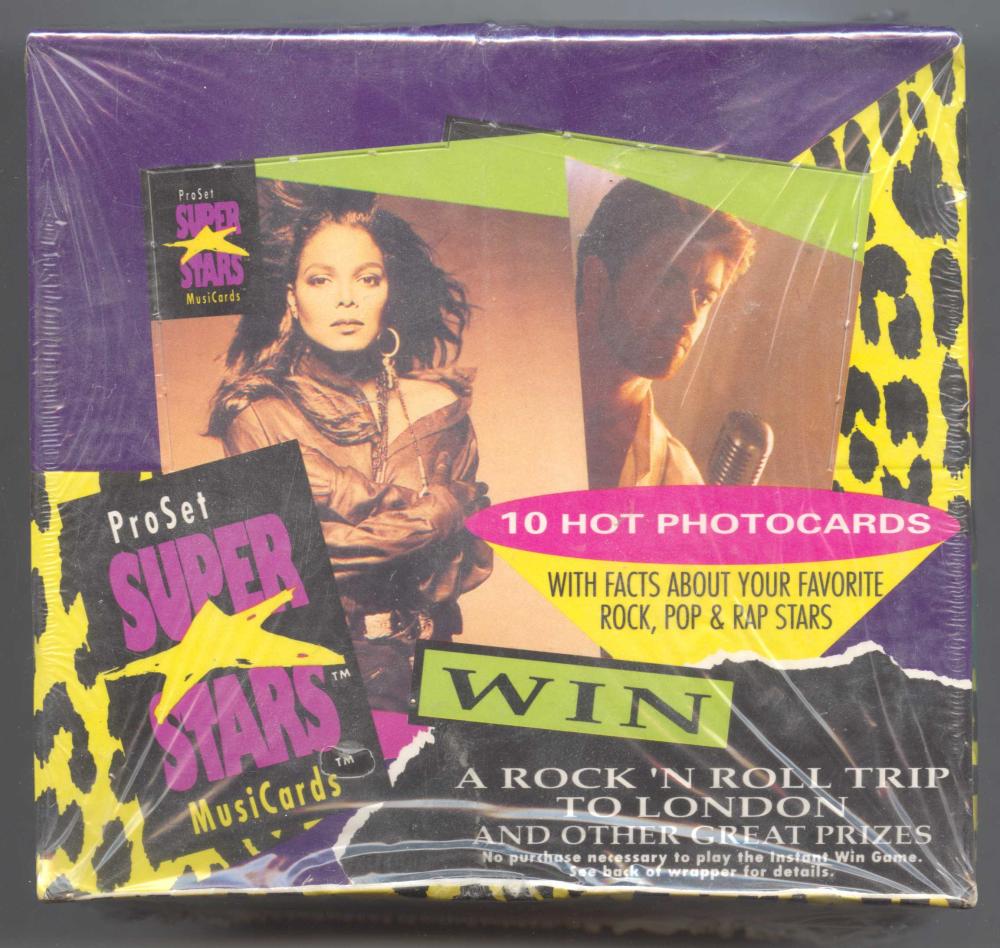 1991 Pro Set Super Stars Music Cards Box Image 1