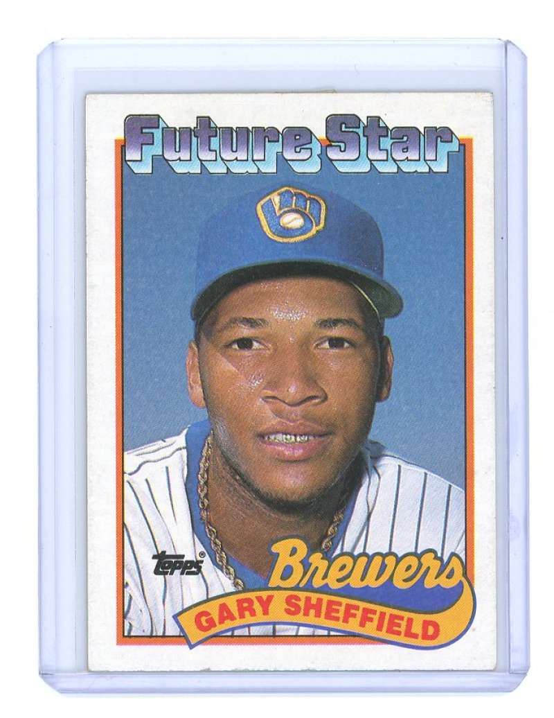 1989 topps future stars #343 GARY SHEFFIELD milwaukee brewers rookie card- Image 1