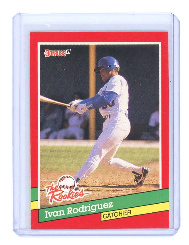 1991 donruss #33 IVAN RODRIGUEZ texas rangers rookie card- Image 1