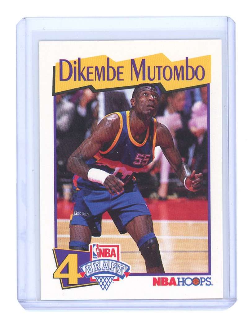 1991-92 hoops #48 DIKEMBE MUTOMBO denver nuggets rookie card- Image 1