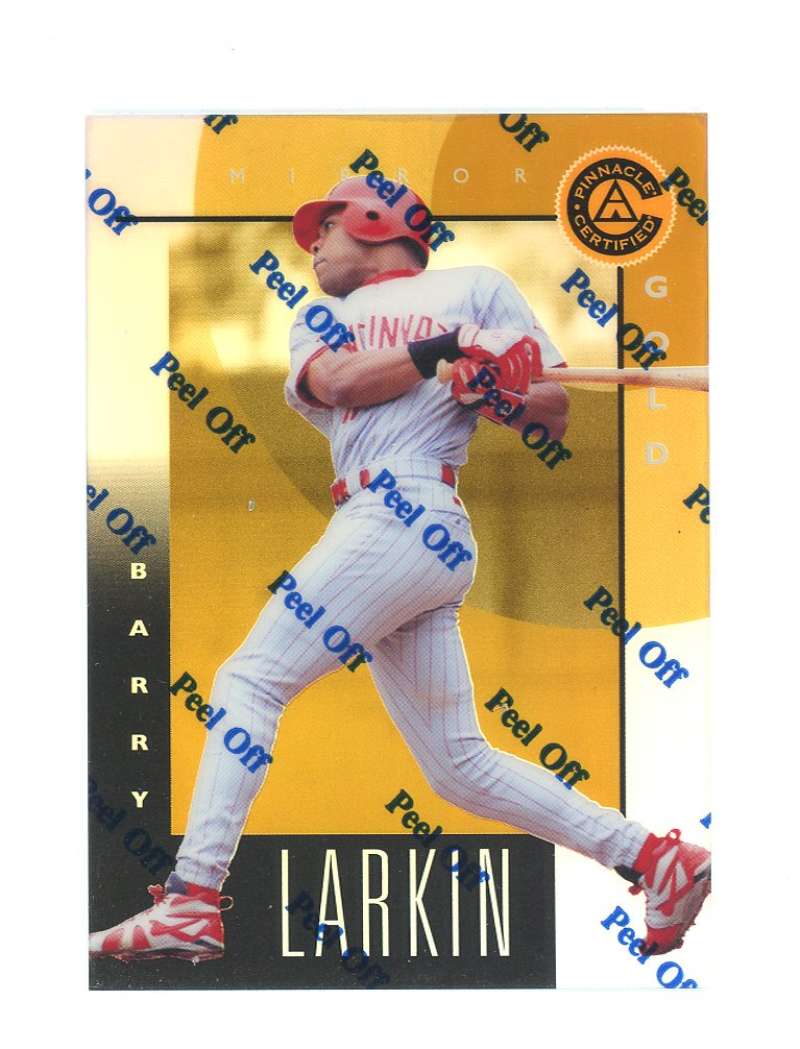 1998 Pinnacle Certified Mirror Gold #8 Barry Larkin Bankruptcy Test Issue Rookie Image 1