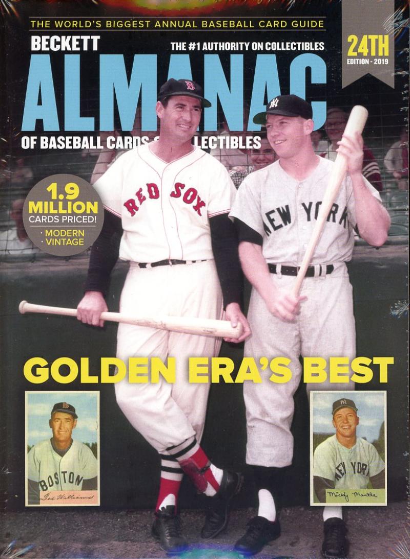 2019 Beckett Almanac Price Guide Magazine 24th Edition Ted Williams Mickey Mantle Image 1