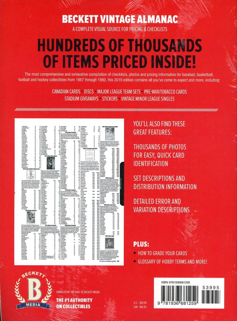 2019 Beckett Vintage Almanac Price Guide Magazine 5th Edition Reds' Pete Rose Image 2