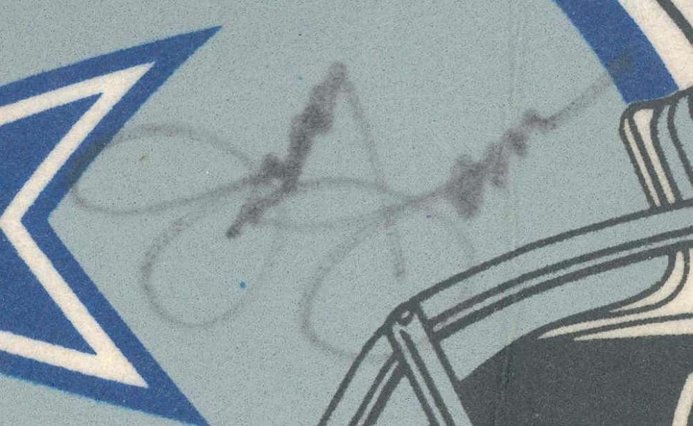 Dallas Cowboys Barry Switzer Jerry Jones Autograph Signature Pennant JSA Image 2