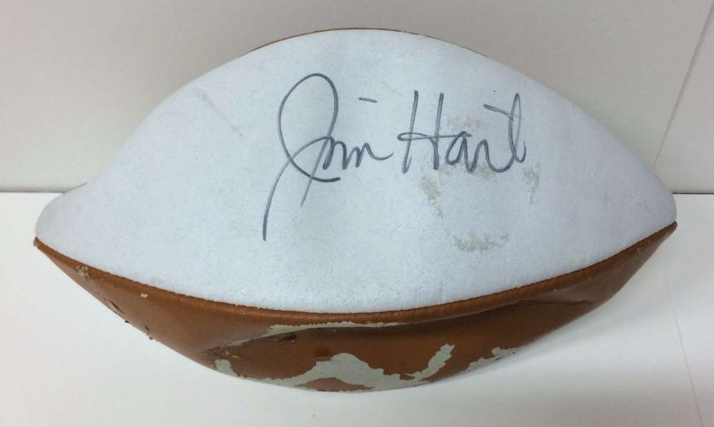 Jim Hart Cardinals Autograph Rawlings Football JSA Authentic Signature Image 1