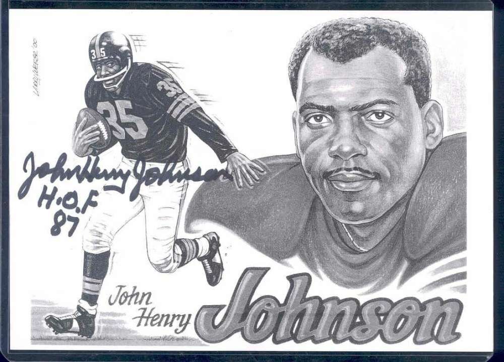 John Henry Johnson Detroit Tigers 5x7 Print Lithograph Authentic Signature Cert. Image 1