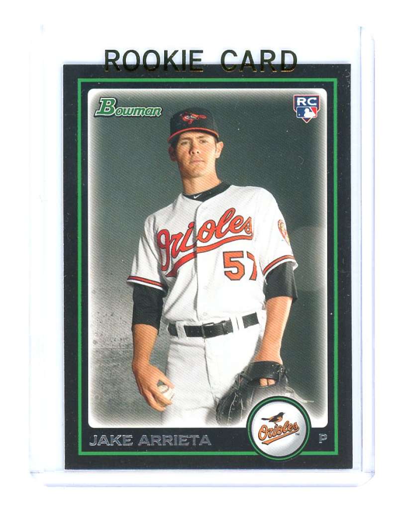 2010 Bowman Draft #BDP41 Jake Arrieta Baltimore Orioles Rookie Card Image 1