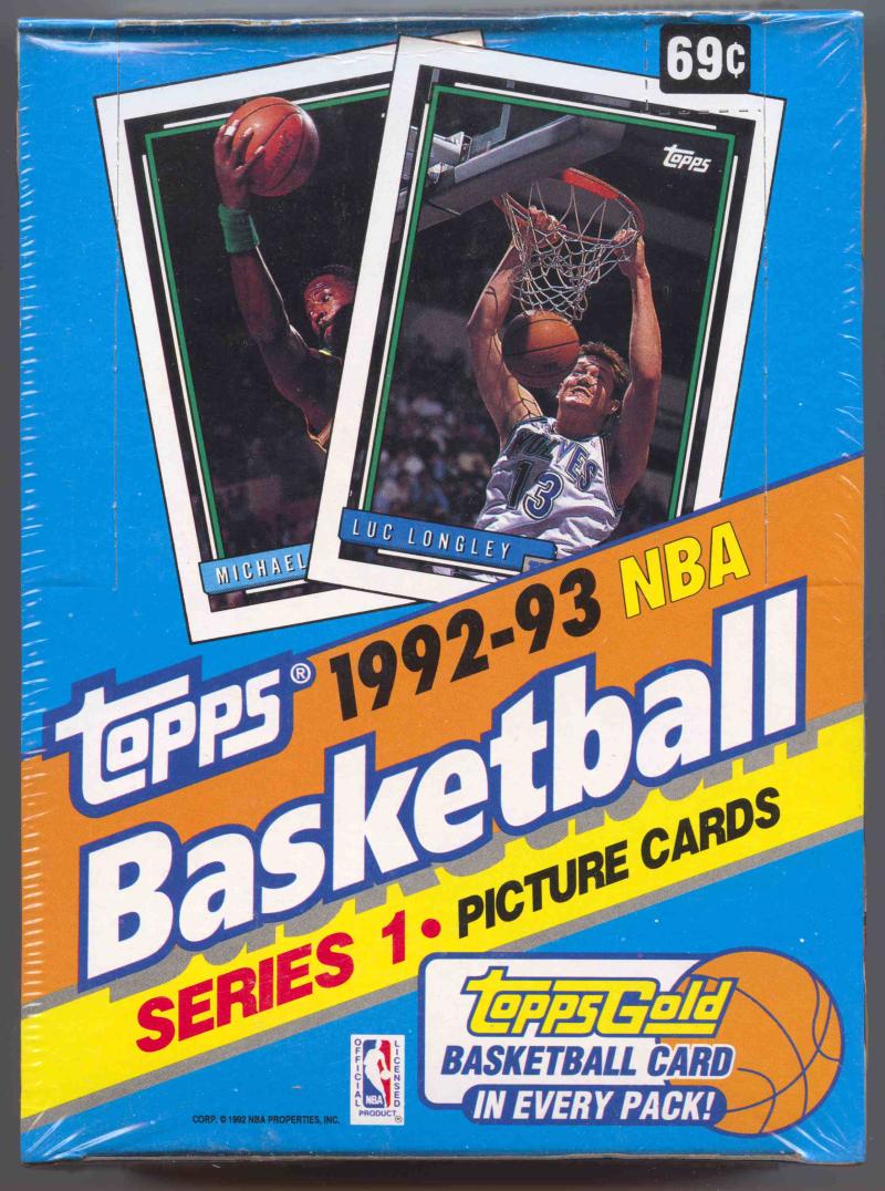 1992-93 Topps Series 1 Basketball Box Image 2