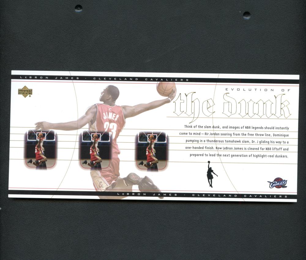 2003 Upper Deck #LJ2 LeBron James Cavaliers Jumbo Rookie Card 8" x 3 1/2 " Image 1