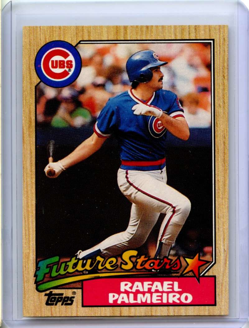 Rafael Palmeiro Rookie Card 1987 Topps #634 Chicago Cubs Image 1