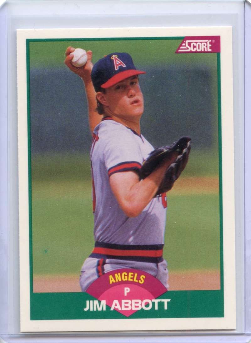 Jim Abbott Rookie Card 1989 Score #88T California Angels Image 1