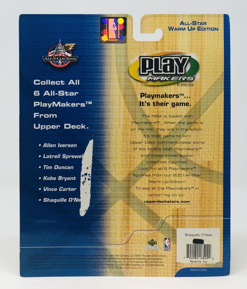 2001 UD Play Makers All-Star Warm Up Edition Shaquille O'Neal Bobble Head Image 2