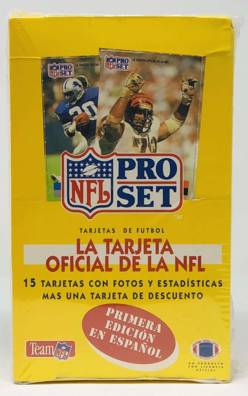 1991 Pro Set First Spanish Edition Football Box Brett Favre Rookie Image 1