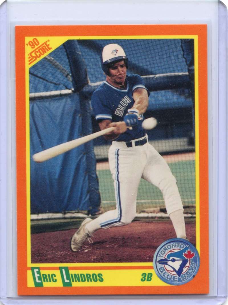 Eric Lindos Rookie Eric Lindros Rookie Card 1990 Score Traded #100T Toronto Blue Jays ...