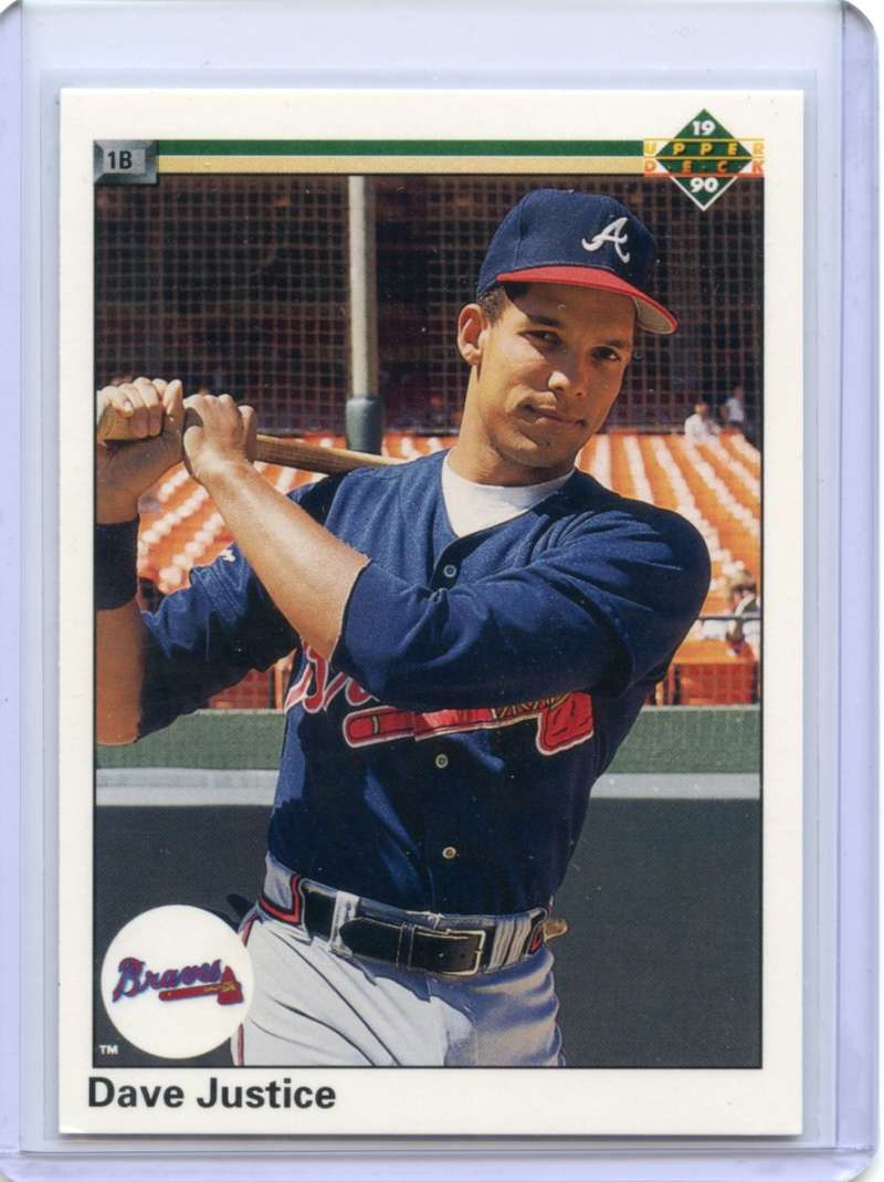 Dave Justice Rookie Card 1990 Upper Deck #711 Atlanta Braves Image 1