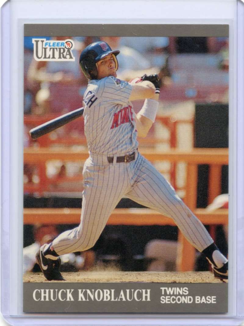 Chuck Knoblauch Rookie Card 1991 Fleer Ultra Update #U37 Minnesota Twins Image 1