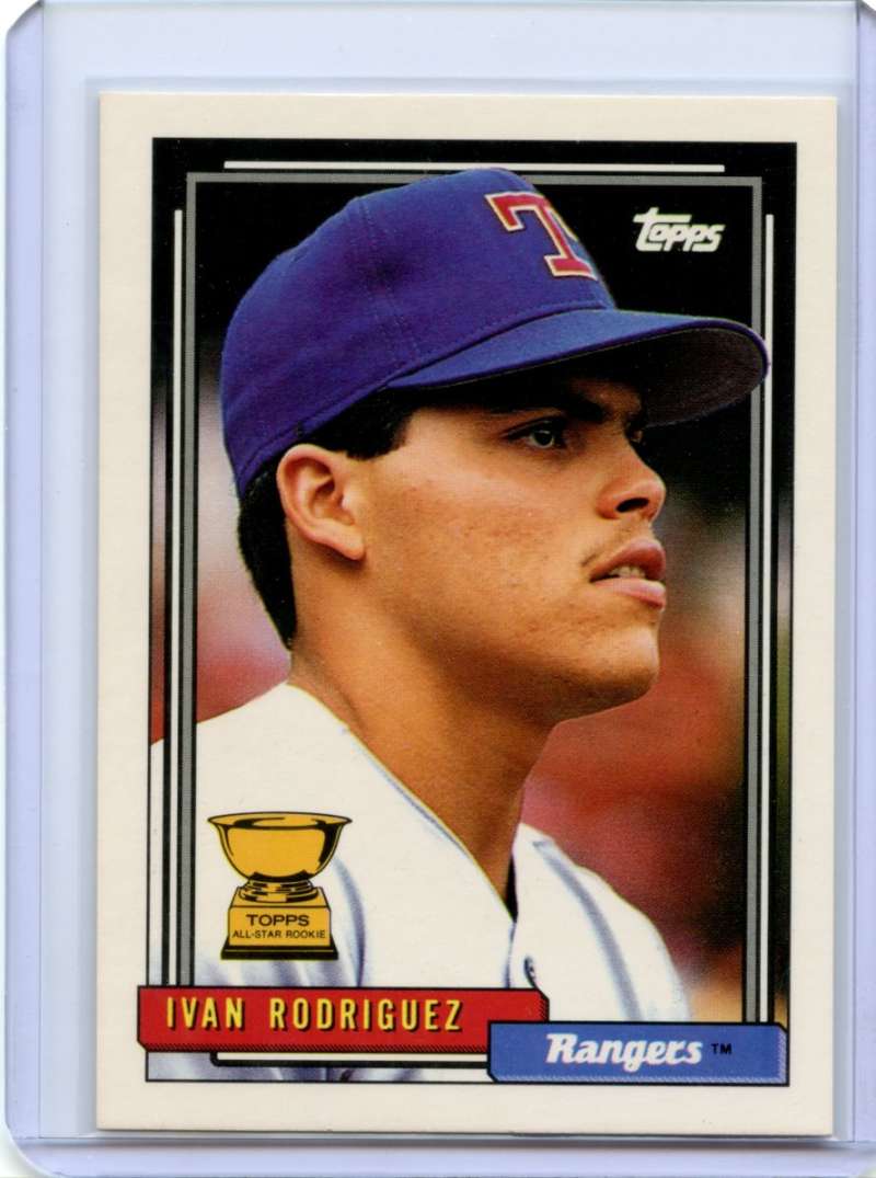 Ivan Rodriguez Rookie Card 1992 Topps All Star #78 Texas Rangers